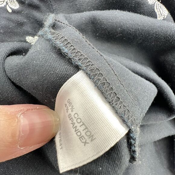 J.Jill Size 12 Black Paisley Print Stretchy Ankle Length Straight Leg Pants - Picture 4 of 4